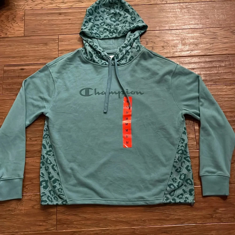 Champion Women's Aqua Hoodie Size M